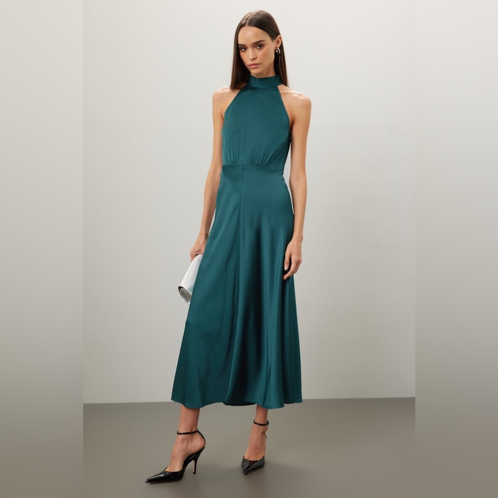 SAMSOE Teal Midi Dress Rheo XS NEW Samsøe Samsøe